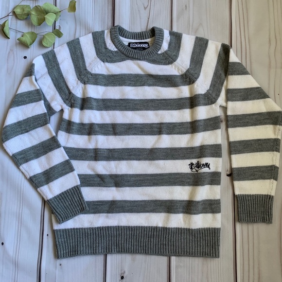 Gray & White Striped Sweater - Picture 1 of 5